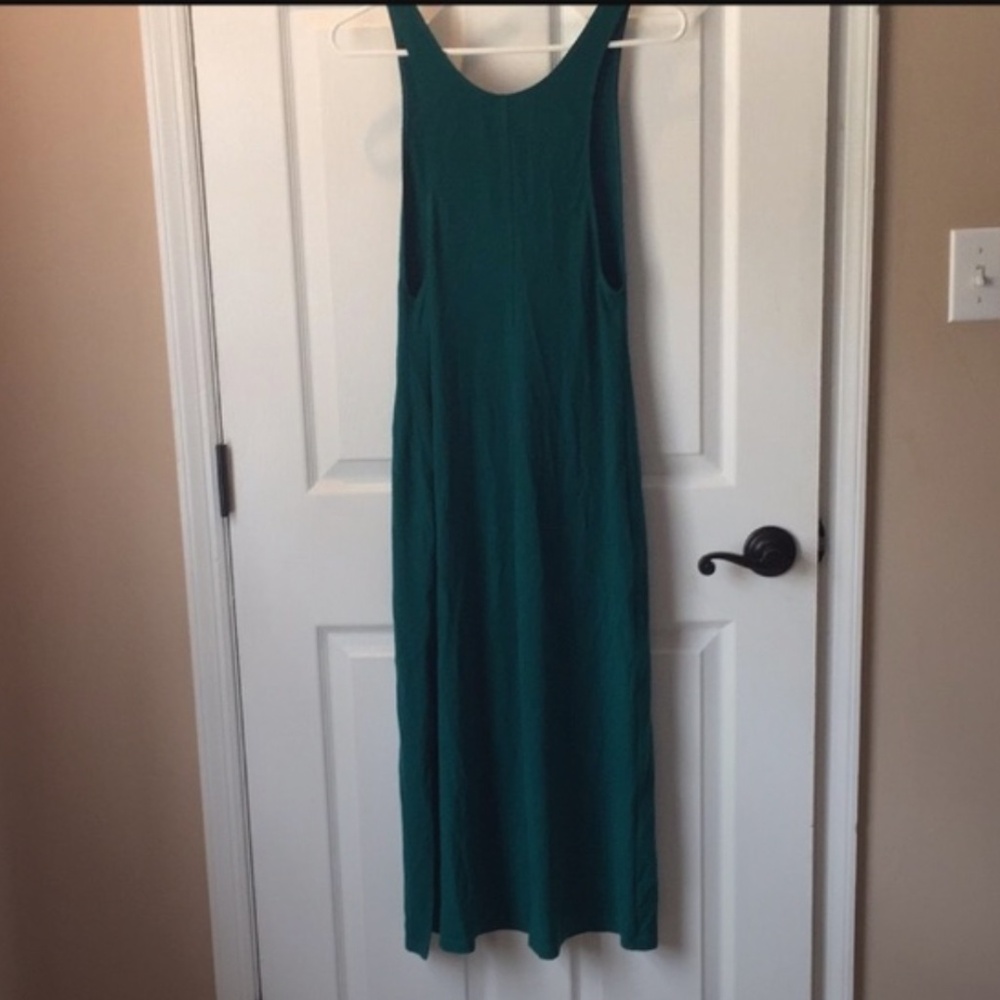 NWOT Reformation Ribbed Midi Dress Green - Picture 6 of 9